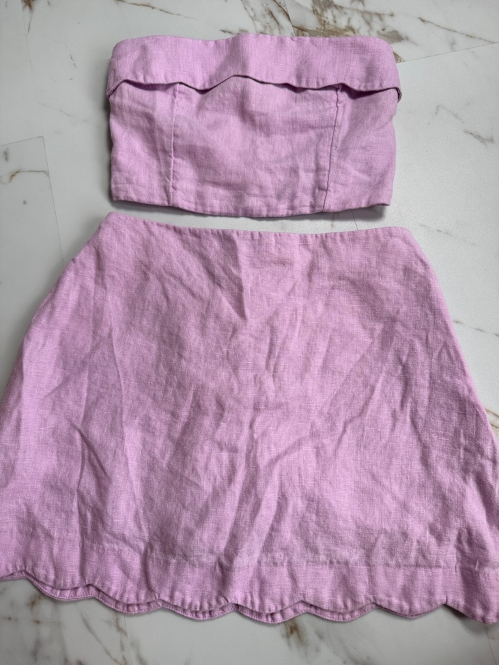 Abercrombie & Fitch The A & F Linen Collection Matching Strapless Tube Top Skort